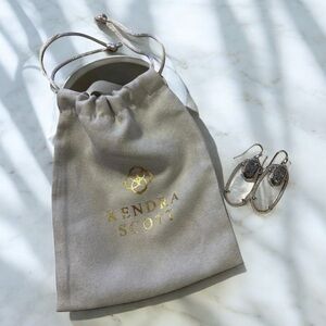 Kendra Scott Elle Silver Drop Earrings Mother‎ of Pearl Ivory